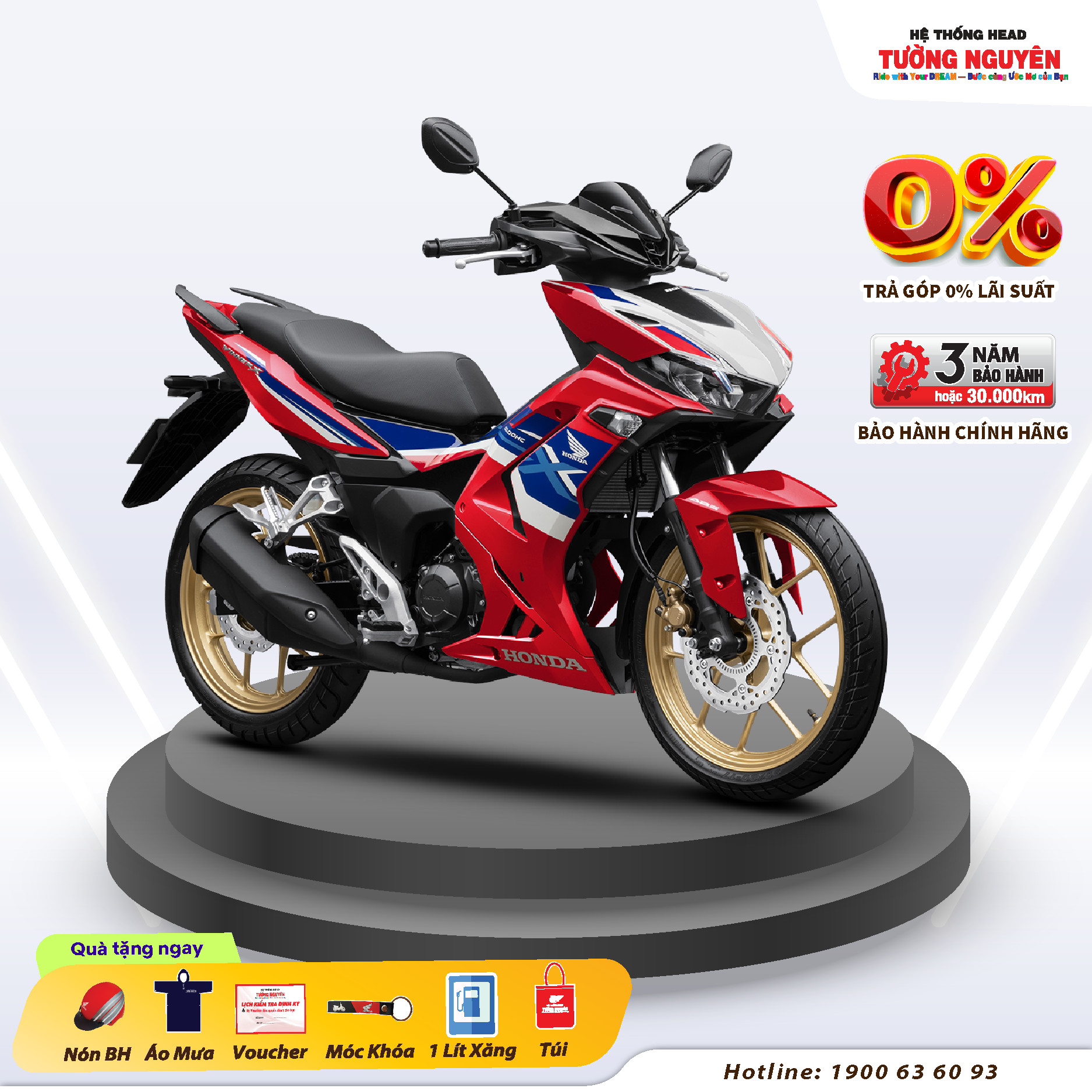 Xe Máy Honda Winner X 2024 Phiên Bản Thể Thao - Đỏ Đen Trắng