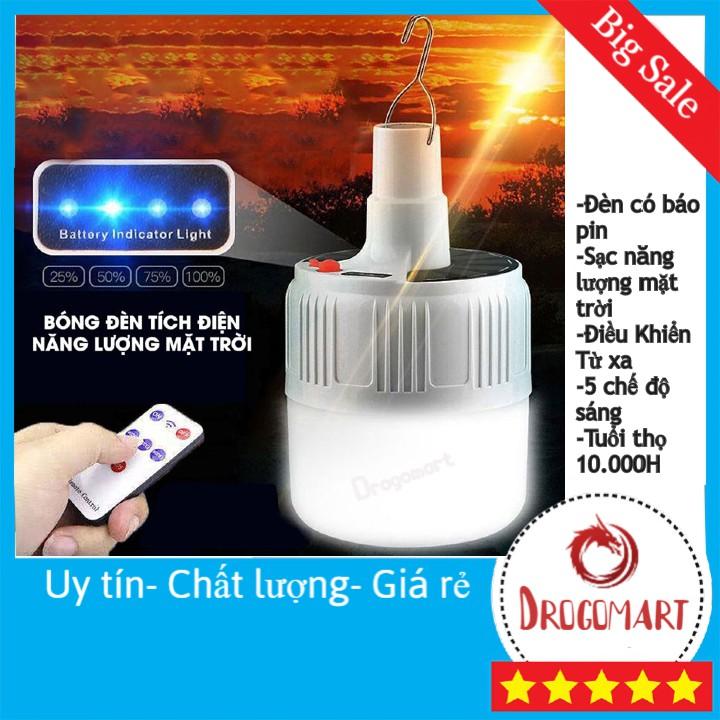 Bóng Đèn Tích Điện Năng Lượng Mặt Trời Có Điều Khiển 100w 5 Chế Độ Sáng