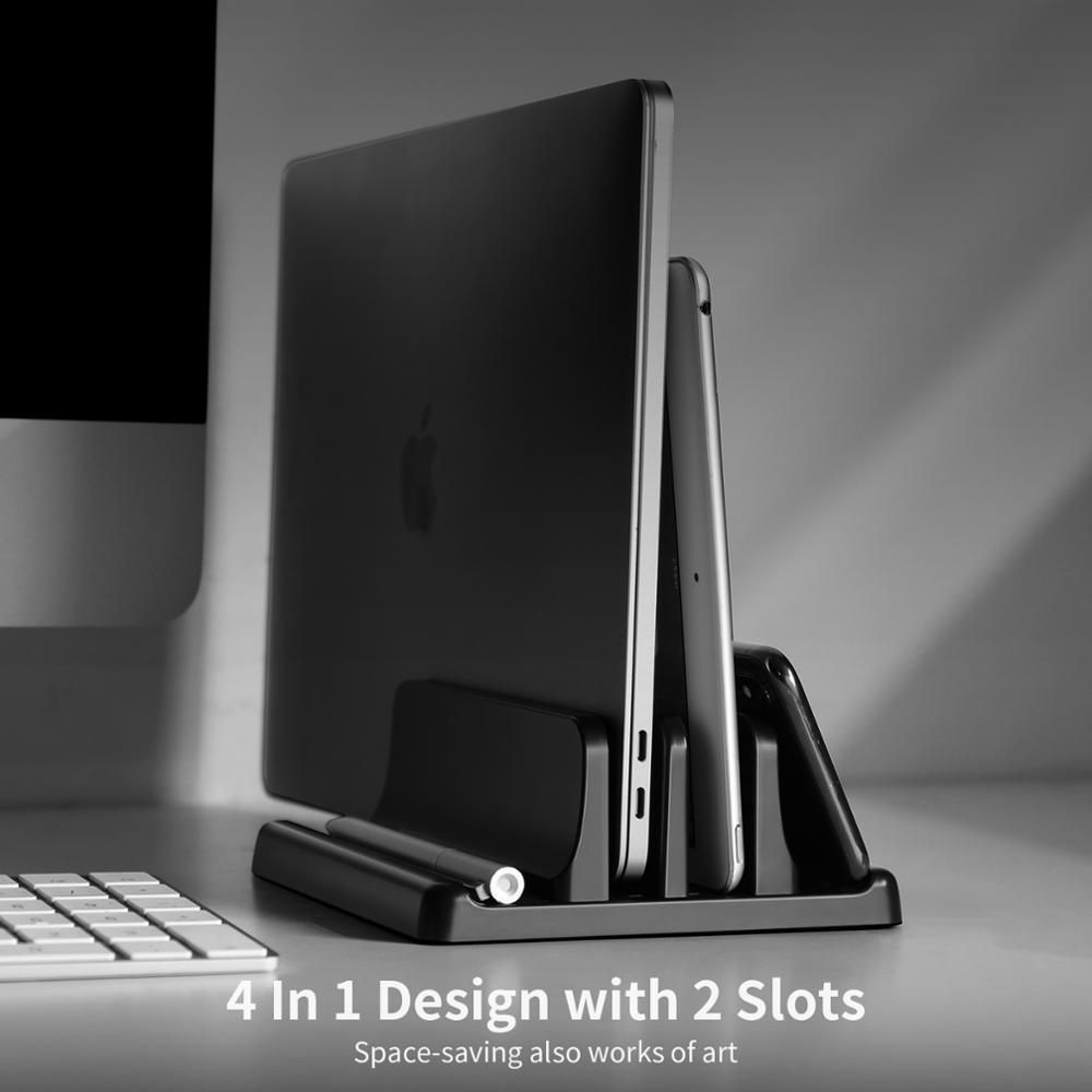 Vaydeer Nhựa Đứng Laptop Chân Đỡ Có Thể Điều Chỉnh Máy Tính Để Bàn Notebook Dock Tiết Kiệm Không Gian 3 Trong 1