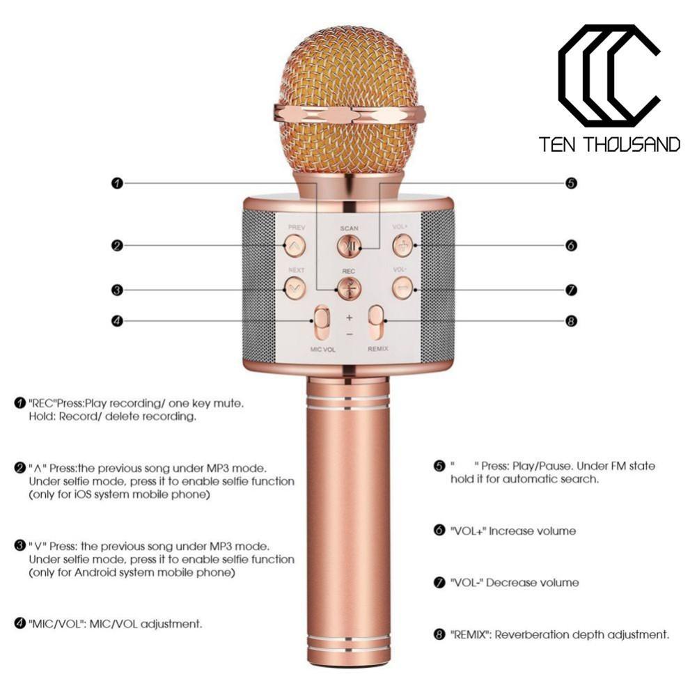 Micro Bluetooth Không Dây Hát Karaoke T ~ Ws858