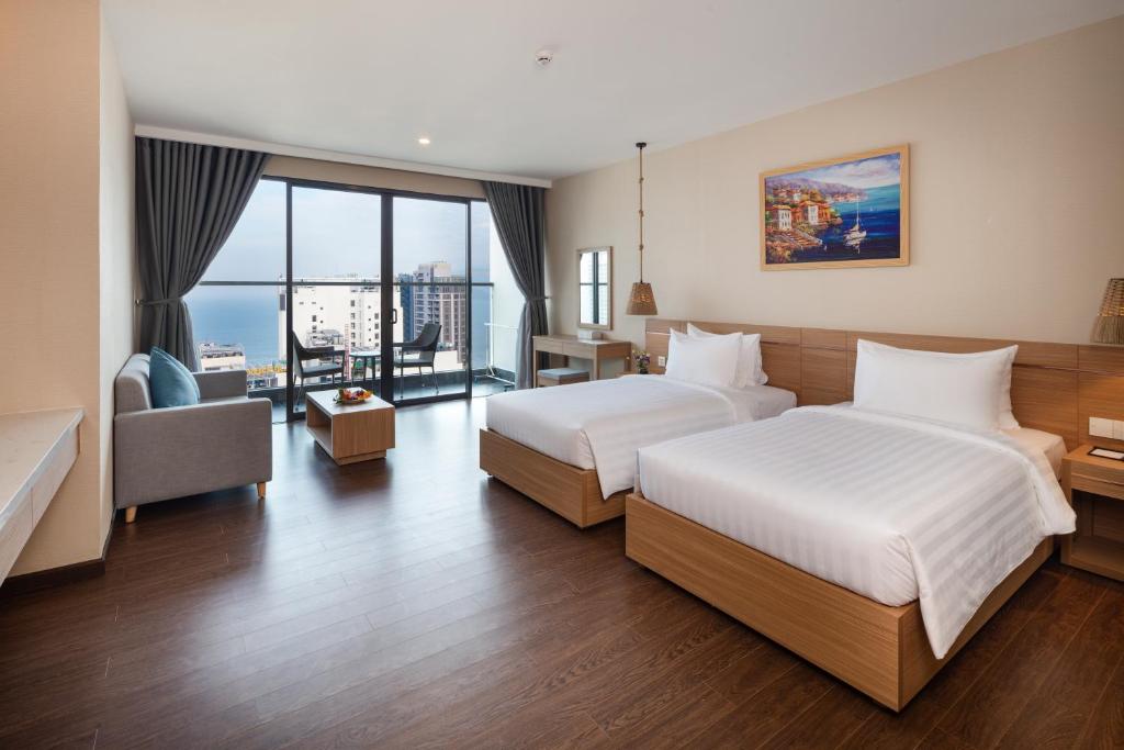Combo 4N3D KS Virgo Hotel Nha Trang: VMB khứ hồi Hà Nội - Nha Trang + Phòng Tiêu Chuẩn + Ăn sáng