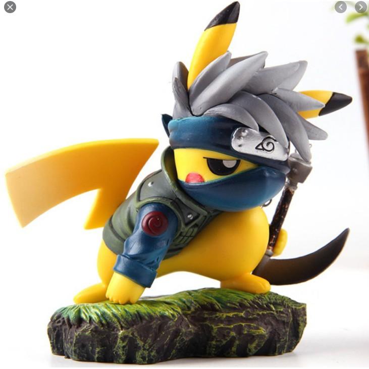 Mô Hình Pikachu Cosplay Kakashi xích kim loại 11cm