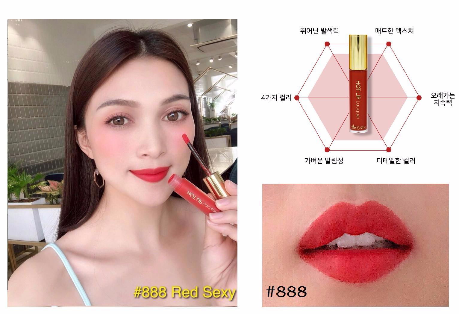 SON KEM LÌ ZELYN SKIN HOT LIP LACQUER 888