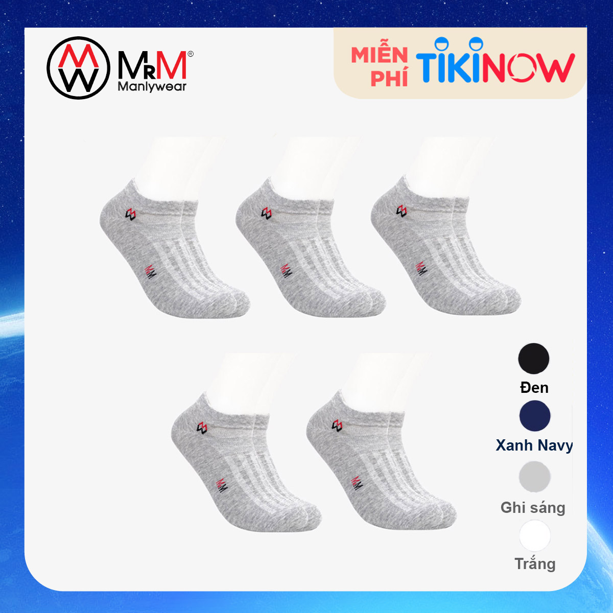 Combo 5 Đôi Tất Nam Vớ Nam Cổ Ngắn Lịch Lãm, Sang Trọng, Chất Liệu Sợi Cotton Co Giãn 4 Chiều Cao Cấp, Chống Hôi Chân MRM FASHION (Cùng Màu)