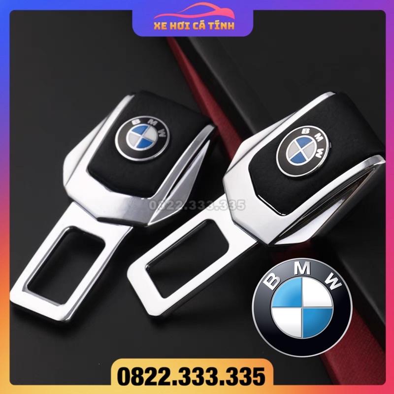 Chốt khoá dây đai an toàn xe BMW, bản cải tiến hỗ trợ móc nối tiếp vật liệu inox bọc da dày dặn cao cấp