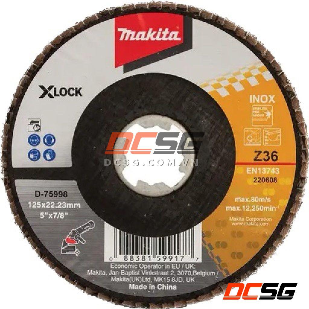 Đĩa nhám xếp 125mm X-lock Makita | DCSG