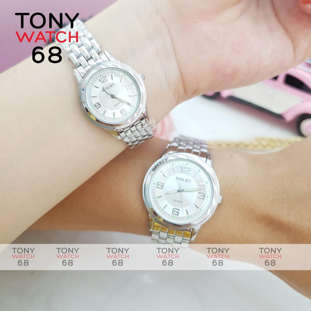 Đồng hồ nữ Halei dây da số dạ quang chống nước chống xước chính hãng Tony Watch 68