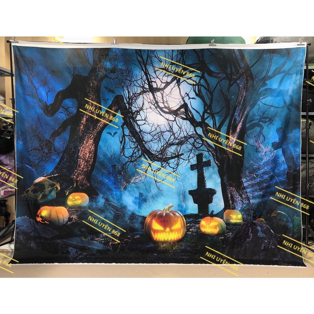 Thảm vải chụp ảnh / Thảm vải treo tường / Tranh vải decor chủ đề Halloween
