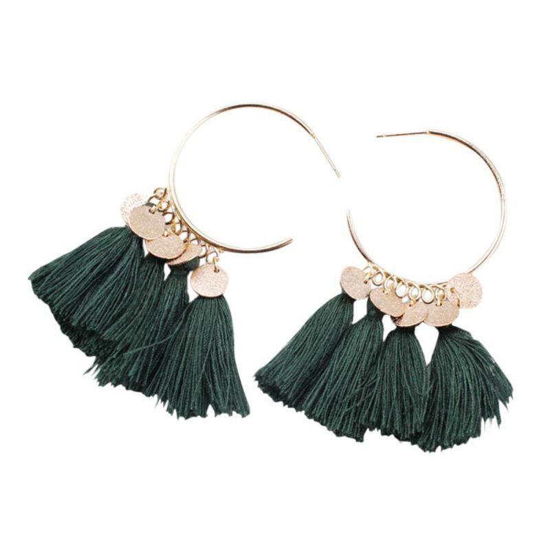 Bông tai tua rua dài cho nữ