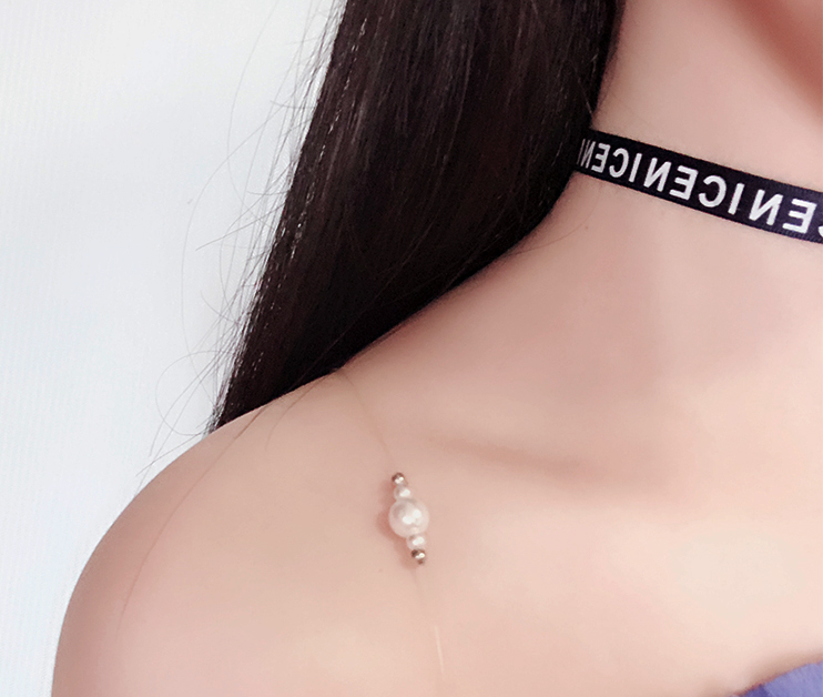 Dây đeo áo ngực dây áo con dây áo bra phối ngọc trai và hạt cườm độc đáo
