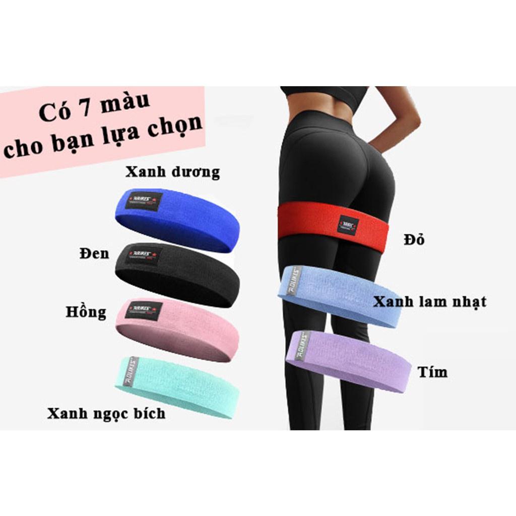 Dây mini band kháng lực tập chân mông Aolikes, dây thun vải tập gym mini band co giãn cho nữ -anhsonnd18