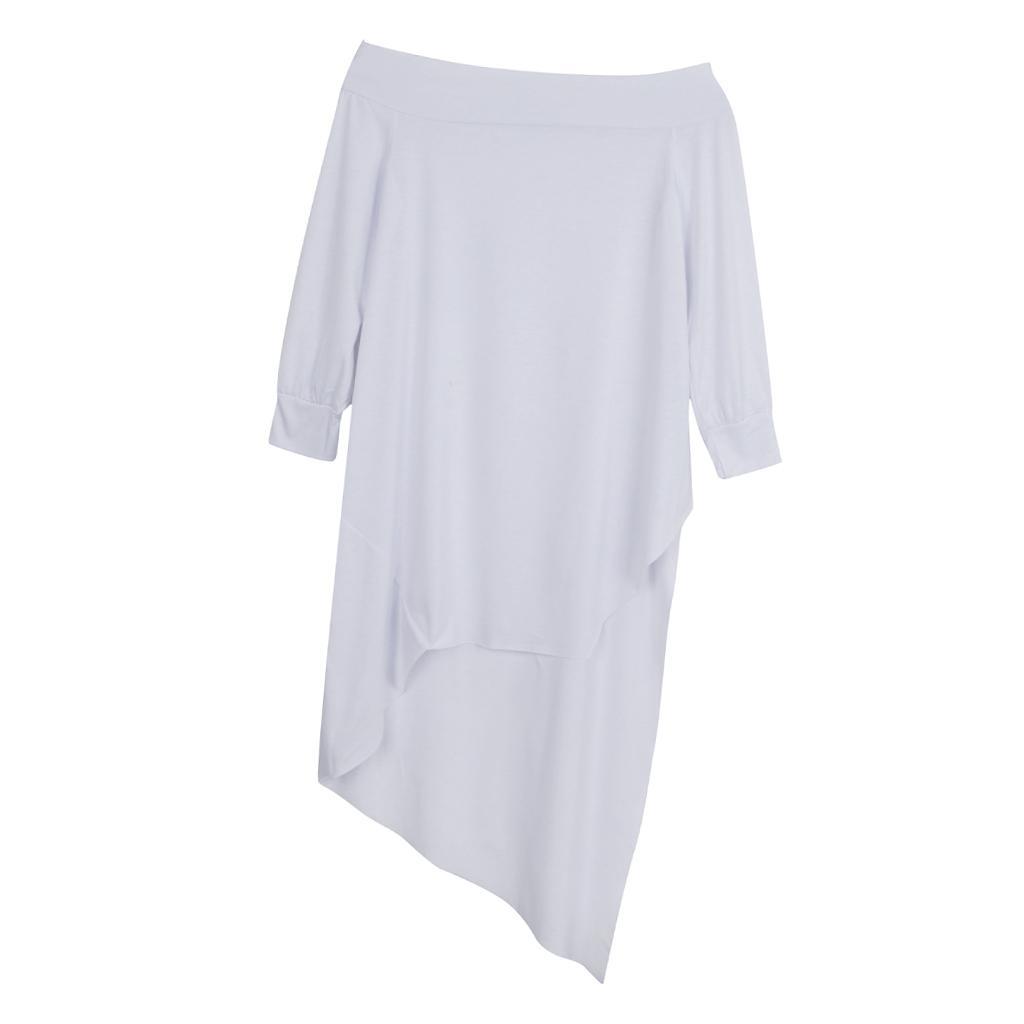 Women's Fashion Tunic Tops Irregular Hem Casual Long Sleeve Blouse T-shirt