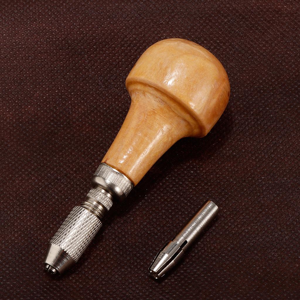 3xJewelers Pin Vise Vice Wooden Handle Twisting Wire Wrapping Collet Watch