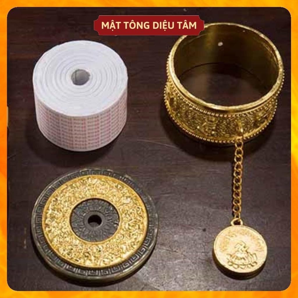 Kinh luân cầm tay Tây Tạng có chứa câu chú Om Mani Padme Hum 3 màu MS650 Diệu Tâm