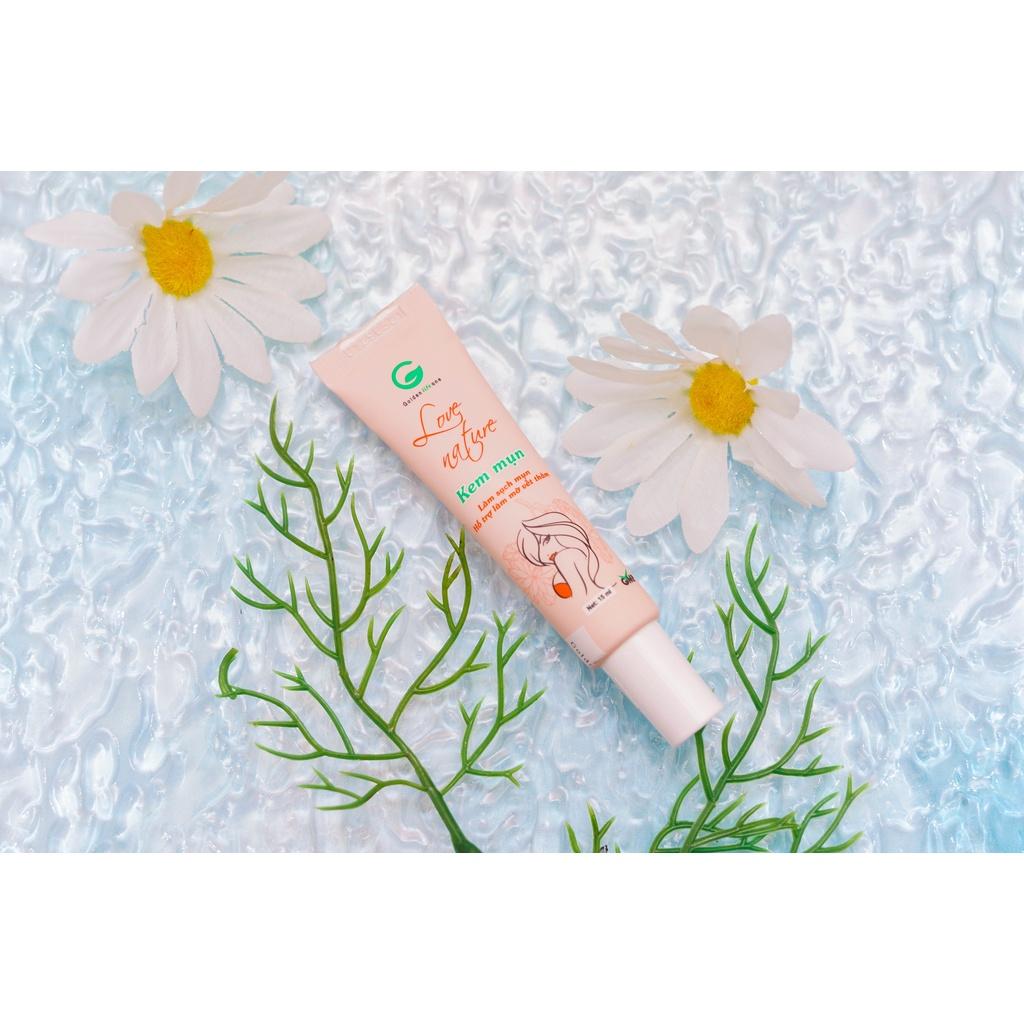 Combo Sữa Rửa Mặt Love Nature 50ML + Kem Mụn Love Nature 15G
