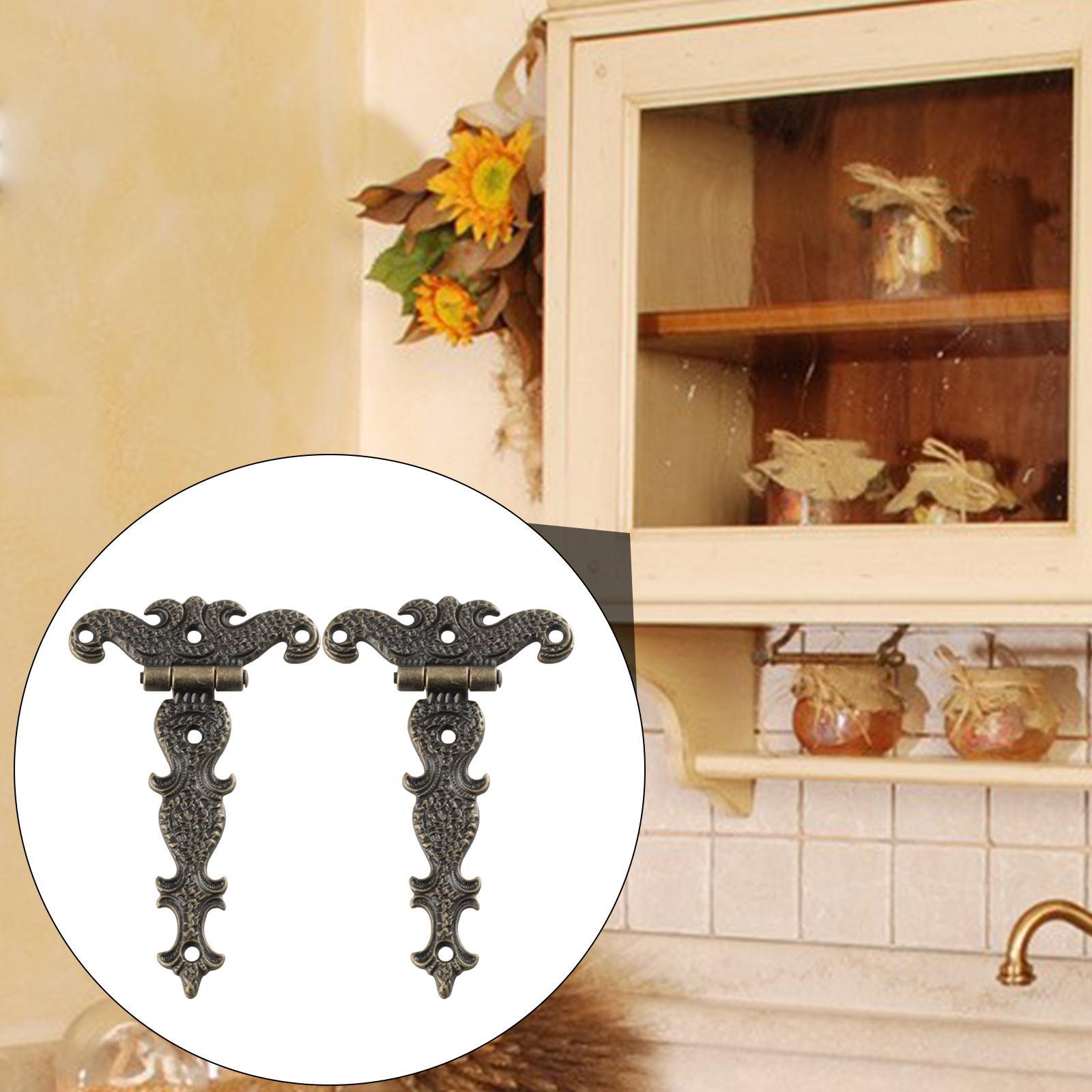 2 Pieces Vintage Style Door Hinges  for Home Office Hotel