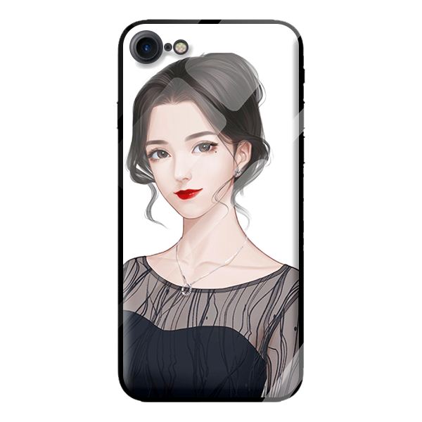 Ốp lưng kính cường lực cho iPhone 8 Girl 219 - Hàng chính hãng