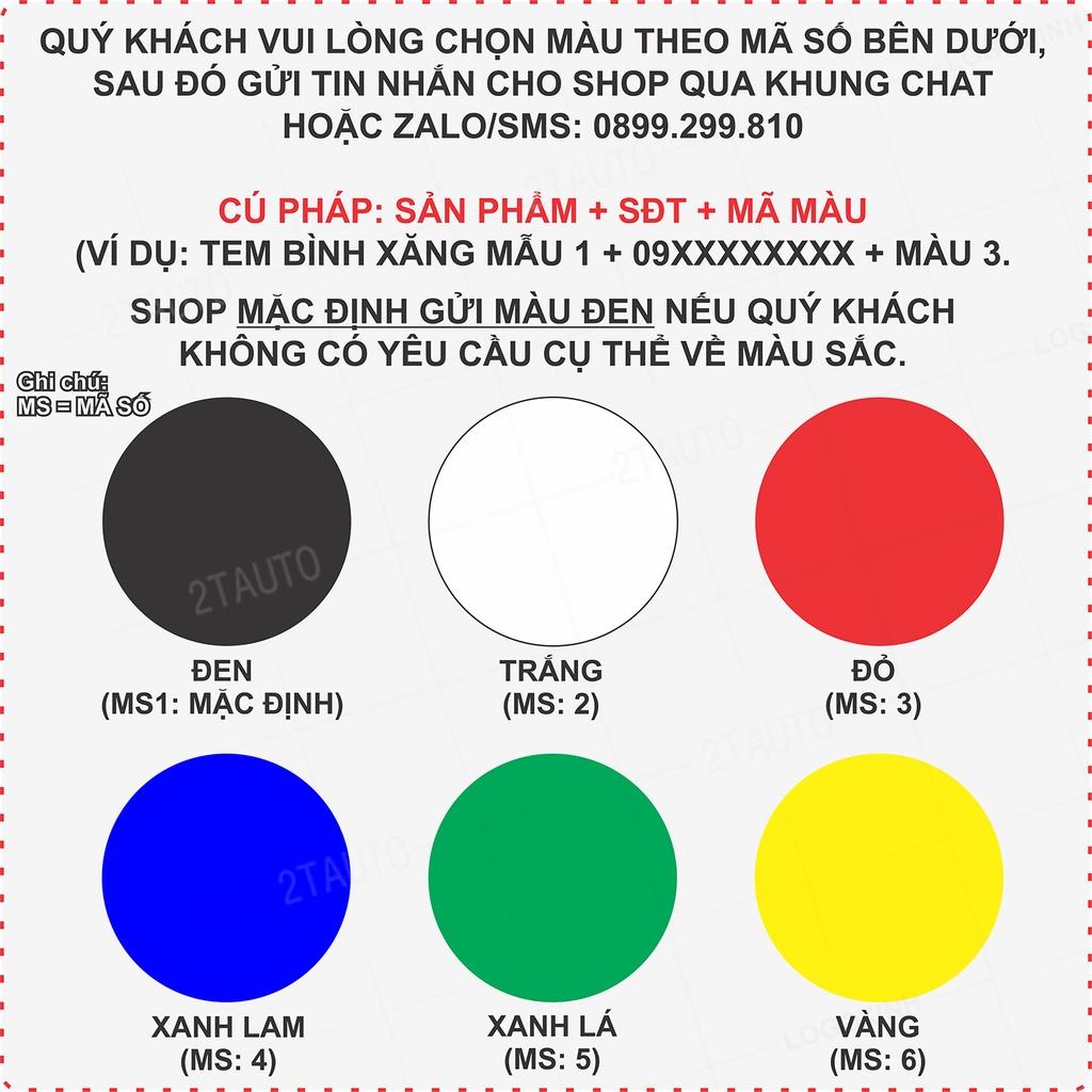 Tem dán nắp bình xăng ô tô xe hơi chống nước, chống phai màu, mẫu mã đa dạng độc đáo-tem bình xăng- MẪU 4