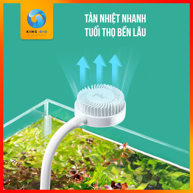 Đèn led Nepall đèn led cao cấp thân đèn xoay 360 độ gắn trên thành bể cá thủy sinh mini, bể cá để bàn