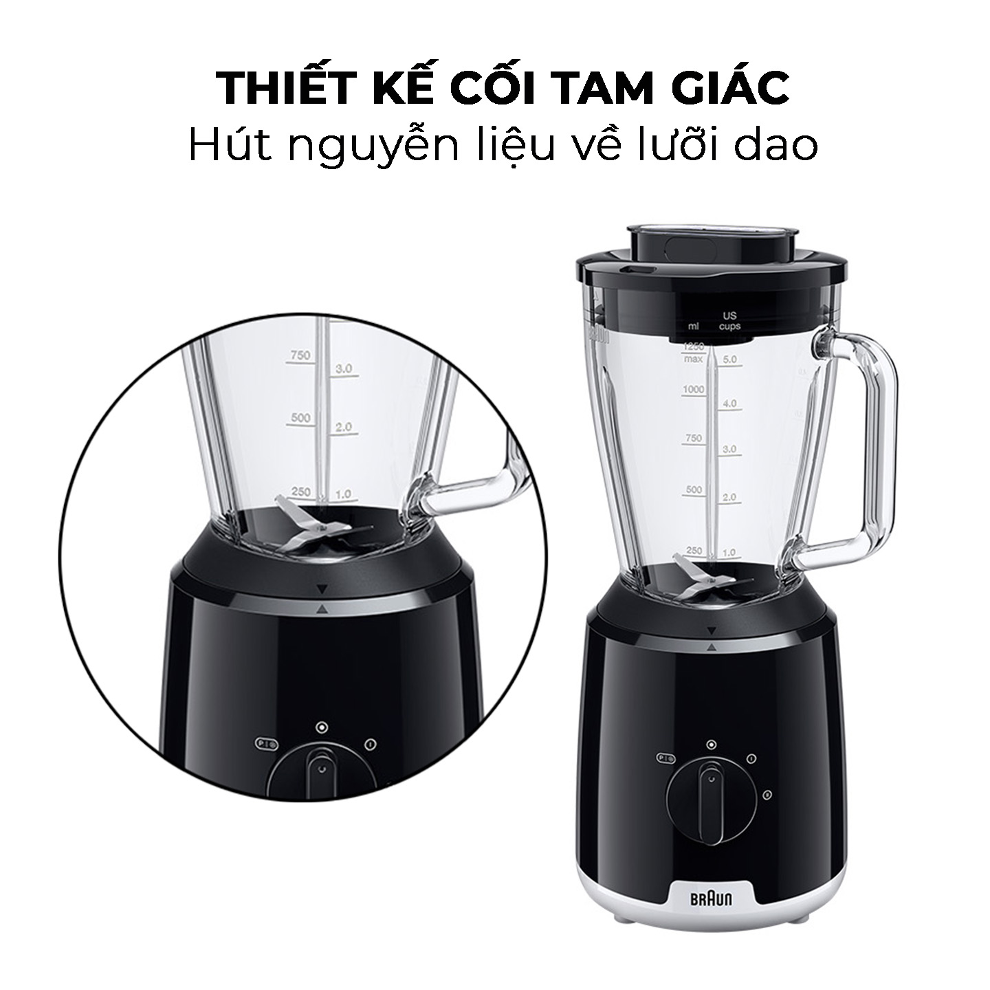 Máy xay sinh tố Braun JB1050BK - Hàng chính hãng