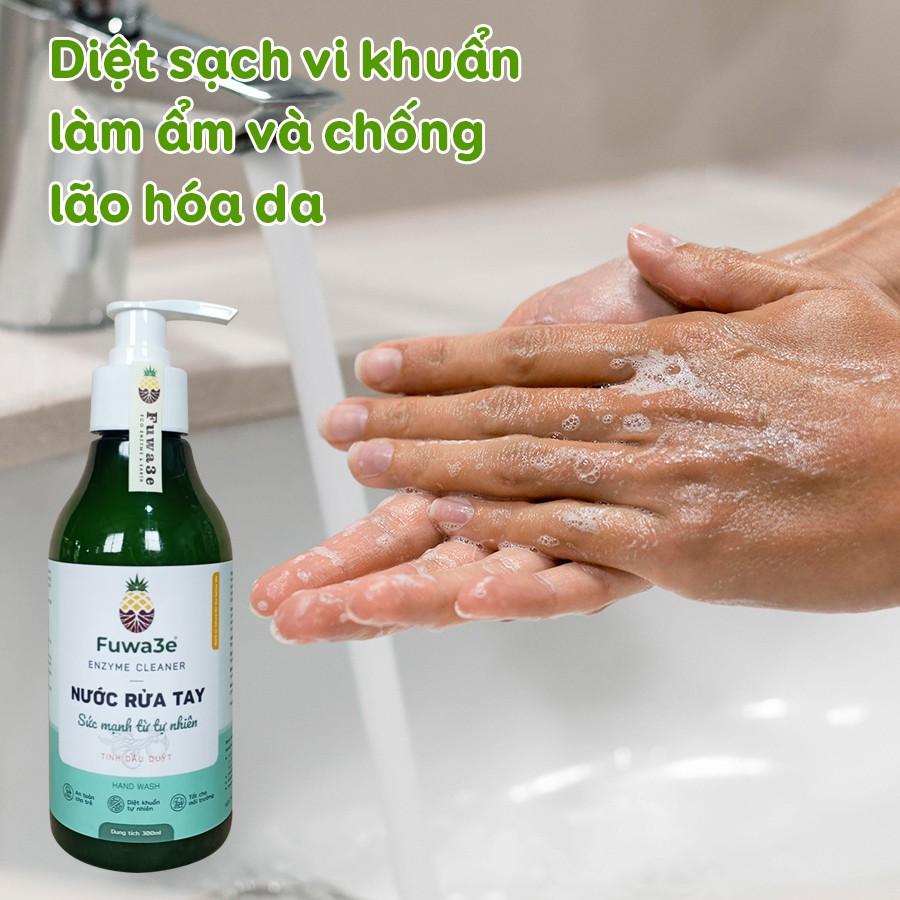 Nước rửa tay hữu cơ Fuwa3e - Tinh dầu quýt từ chế phẩm Enzyme sinh học (300ml)