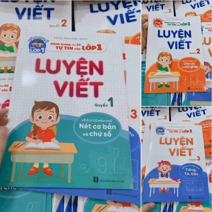 Set 3 cuốn luyện viết cho bé vào lớp 1