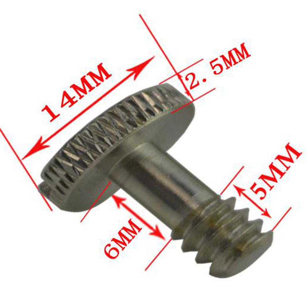 1/4" Metal Camera Mounting Screw for Tripod Monopod Quick Release Plate