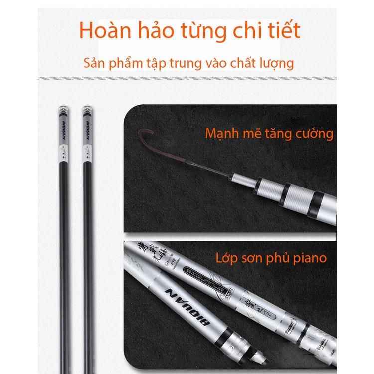 Cần Câu Đài Nhất Dương Chỉ 6H Cần Câu Tay Câu Đơn Carbon Cao Cấp BQ