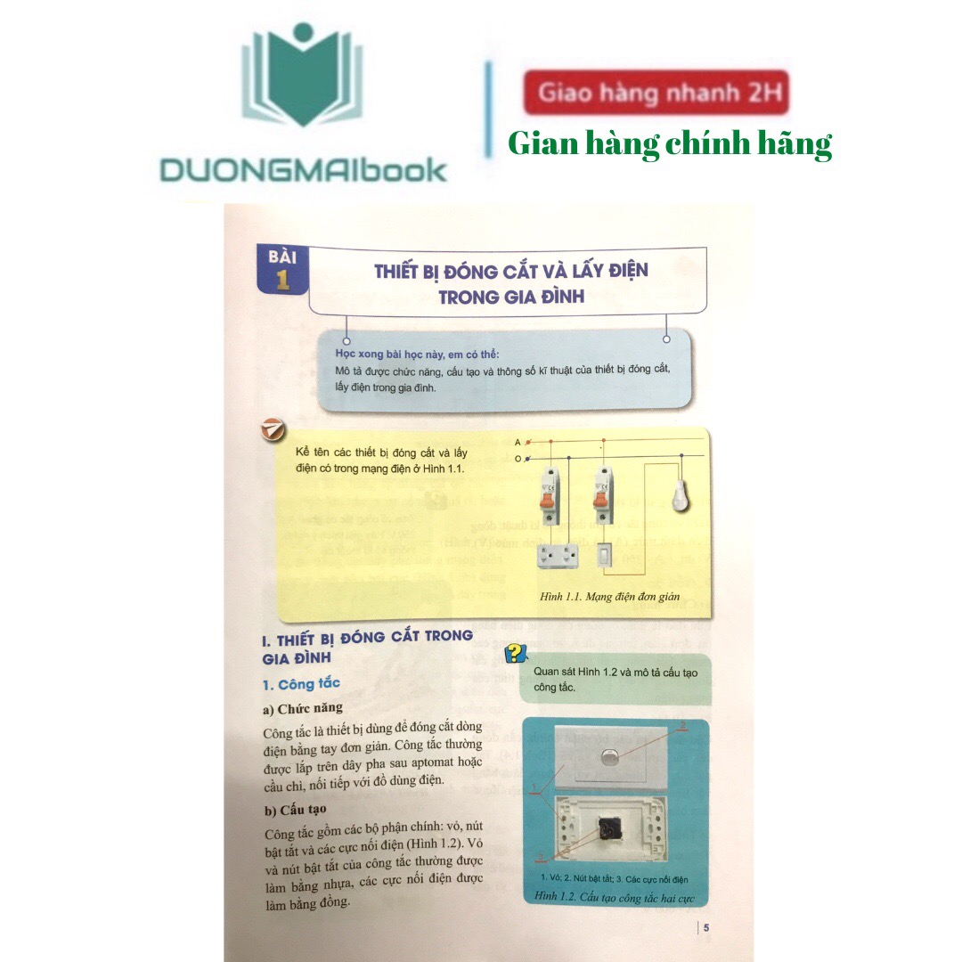 Sách - Công nghệ 9 lắp đặt mạng điện trong nhà - Cánh Diều (bán kèm 1 viên tẩy)