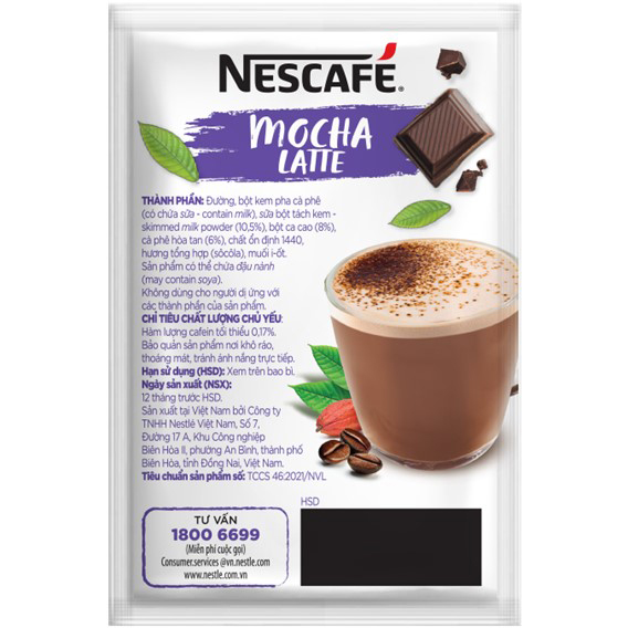 Combo 3 hộp cà phê hòa tan Nescafé Latte vị sô cô la (Hộp 10 gói x 24g) - [Tặng 1 ly 2 lớp tiện lợi]