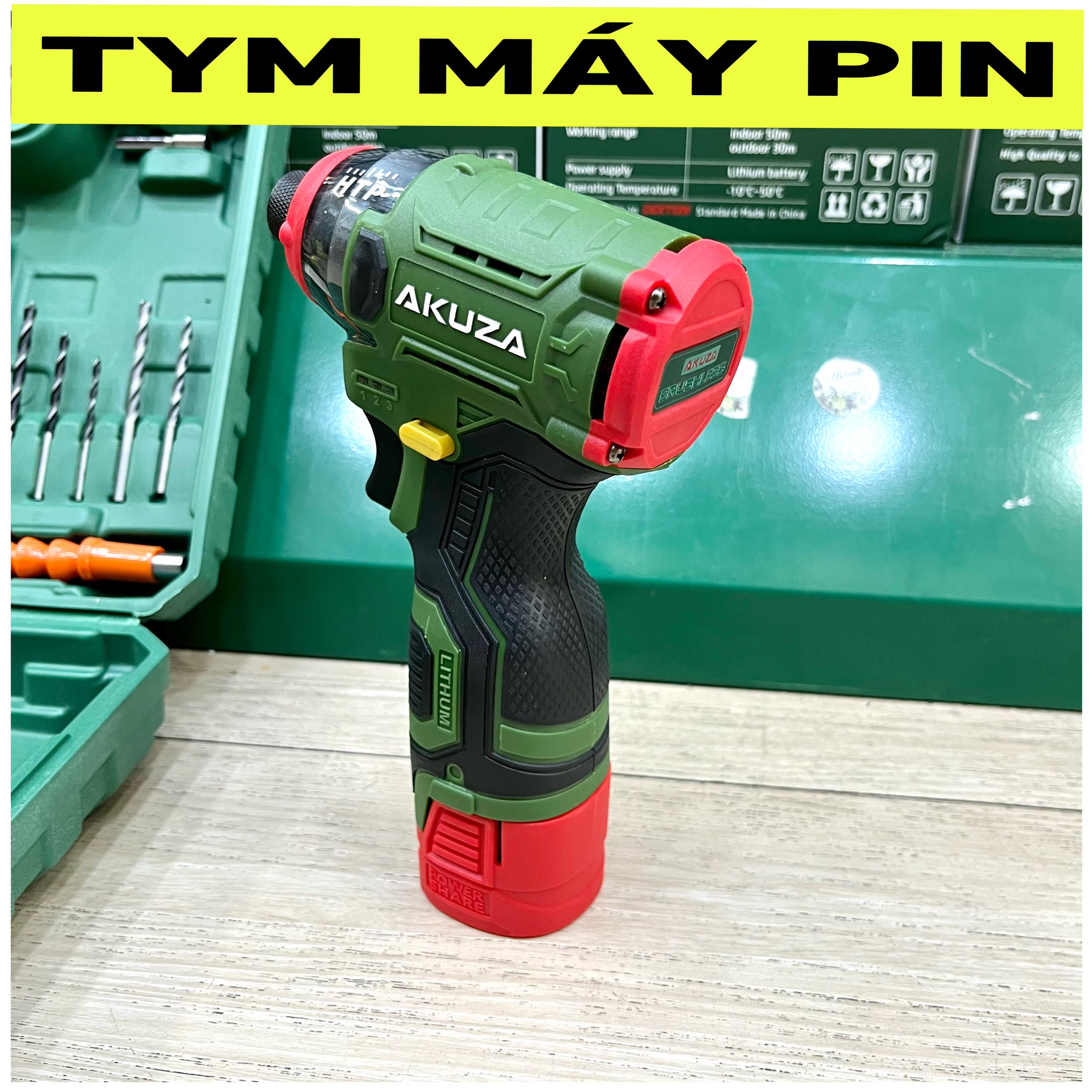 Bộ máy bắn vít búa pin 16.8V Akuza CV2 – Tym Máy Pin