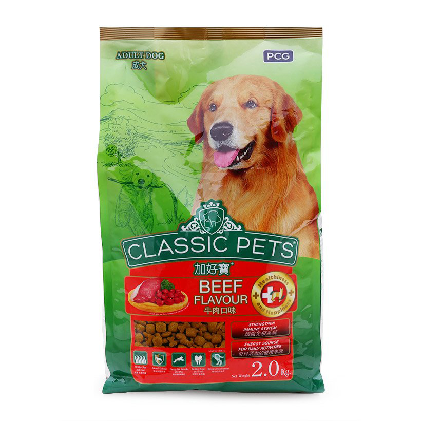 Đồ Ăn Cho Chó Trưởng Thành Classic Pets Hương Vị Thịt Bò Nướng (2kg)