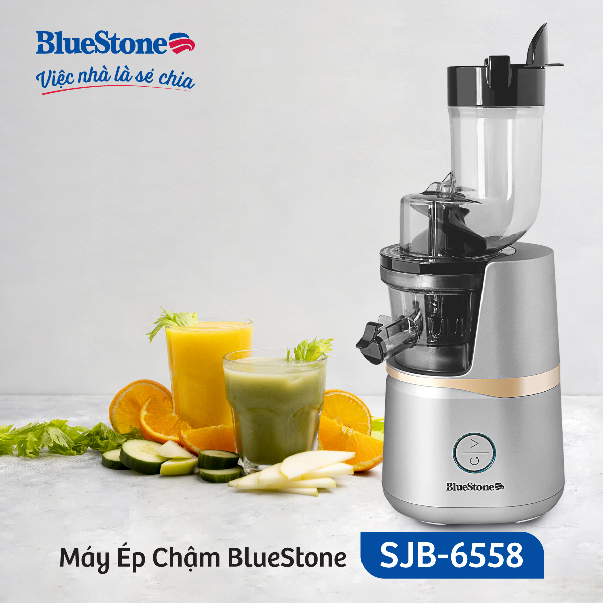 [Trả Góp 0%] Máy Ép Chậm BlueStone SJB-6558 - Công suất: 150 W - Bảo Hành 24 tháng - Hàng chính hãng