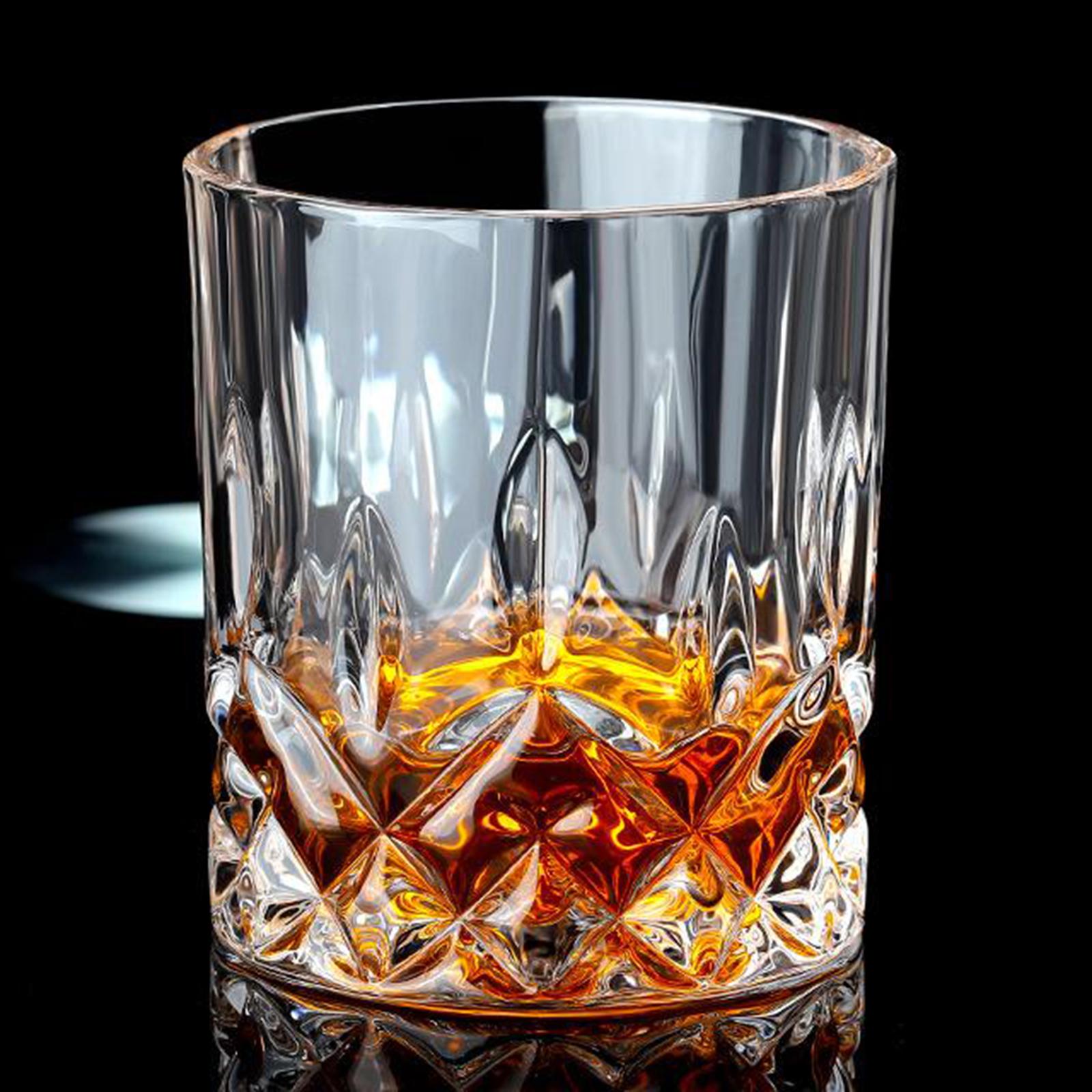 Whiskey Glasses, Vodka Glass Tumblers for Drinking Bourbon, Cognac, Irish Whisky, Large 7-11oz Premium -Free Crystal Old Fashioned Glass