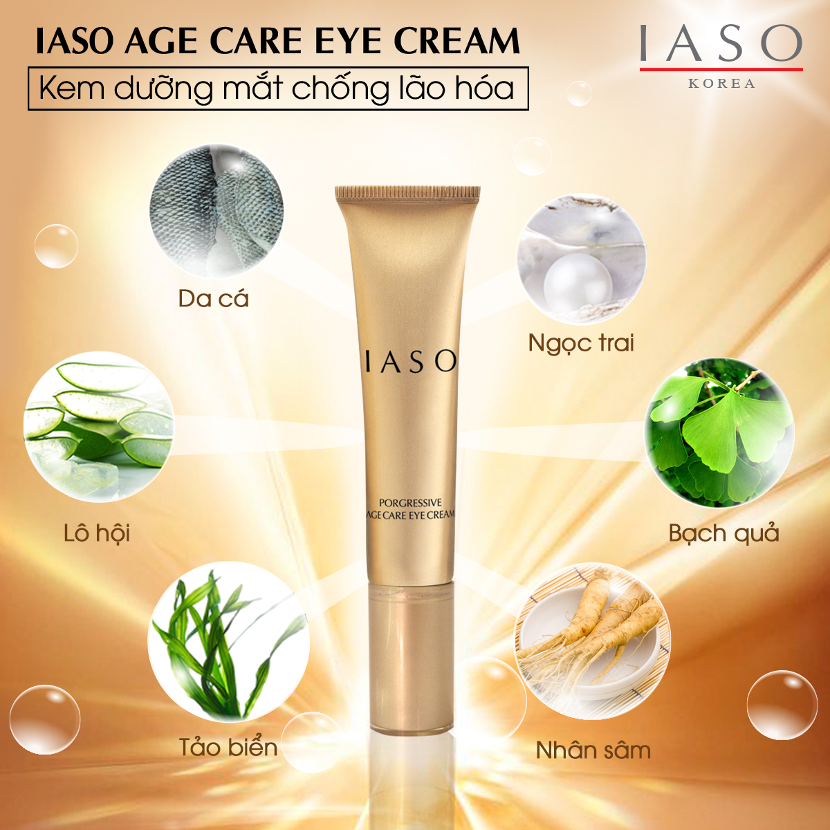 I21 Kem đặc trị ngăn ngừa lão hóa cho mắt IASO Progressive Age Care Eye Cream 30g