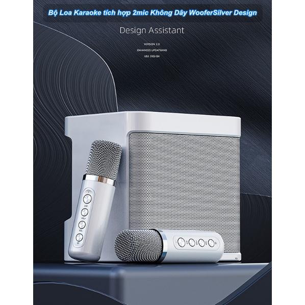 Bộ Loa Karaoke mini tích hợp 2micro Không Dây