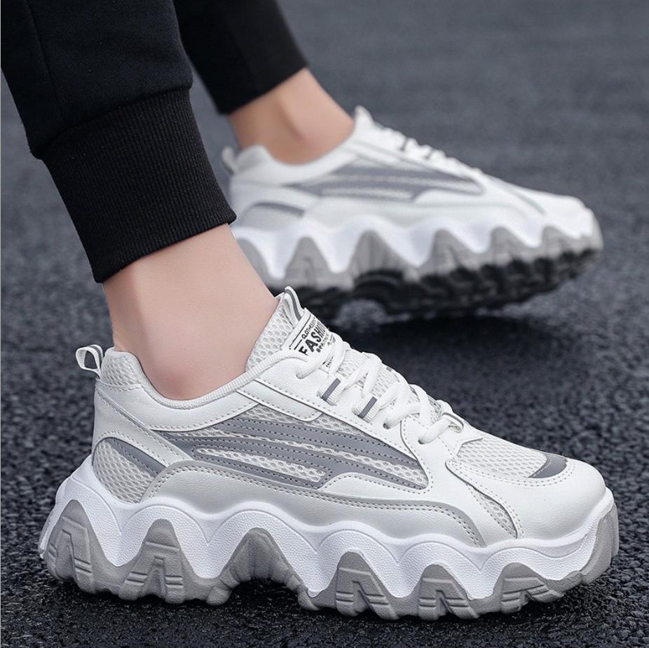 Giày nam, giày sneaker thể thao nam đế độn tăng chiều cao 5cm, phản quang  QA345