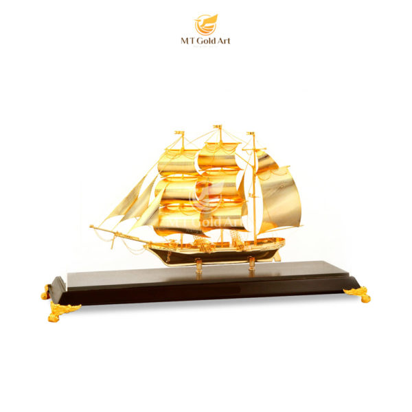 Mô hình thuyền buồm mạ vàng MT Gold Art(510 x 180x 340 mm) L53- Hàng chính hãng, trang trí nhà cửa, phòng làm việc, quà tặng sếp, đối tác, khách hàng, tân gia, khai trương 
