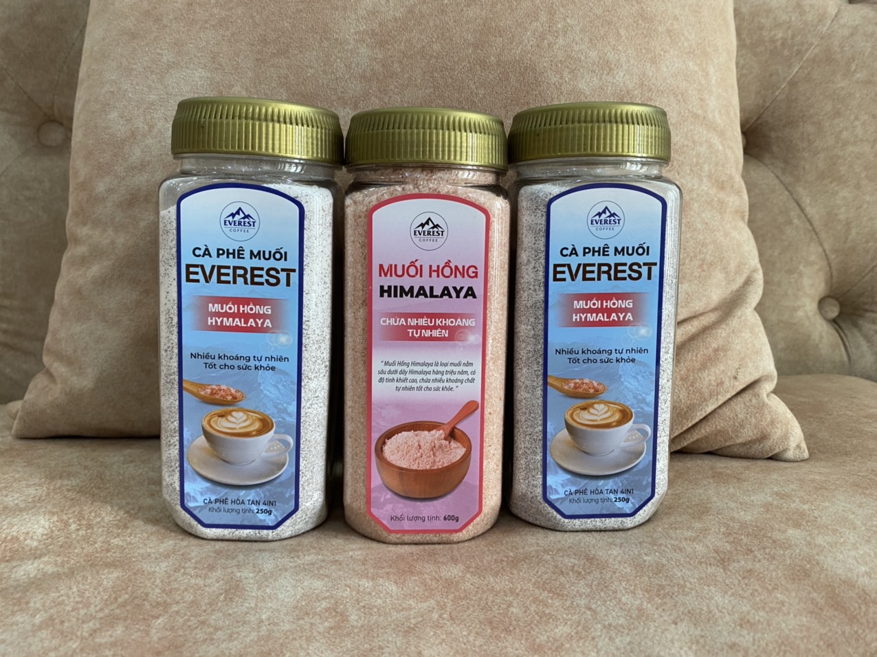 Cà Phê MUỐI Hồng HIMALAYA 4in1 EVEREST COFFEES .Tiêu Chuẩn FDA Hoa Kỳ. Hàng Việt Nam Chất Lượng Xuất Khẩu Mỹ