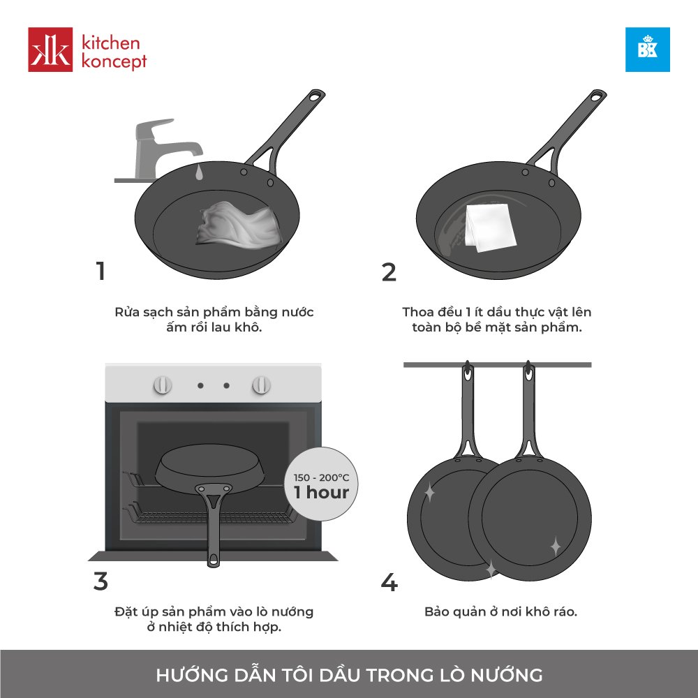 Chảo thép carbon BK 