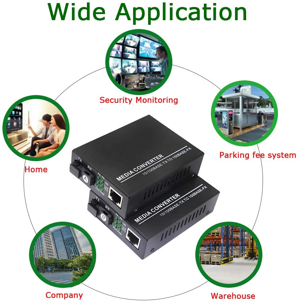 Bộ Chuyển Đổi Quang 25km Ethernet, Chế độ đơn 10 / 100Base-TX sang 100Base-FX, RJ45 sang SC - Hàng Nhập Khẩu