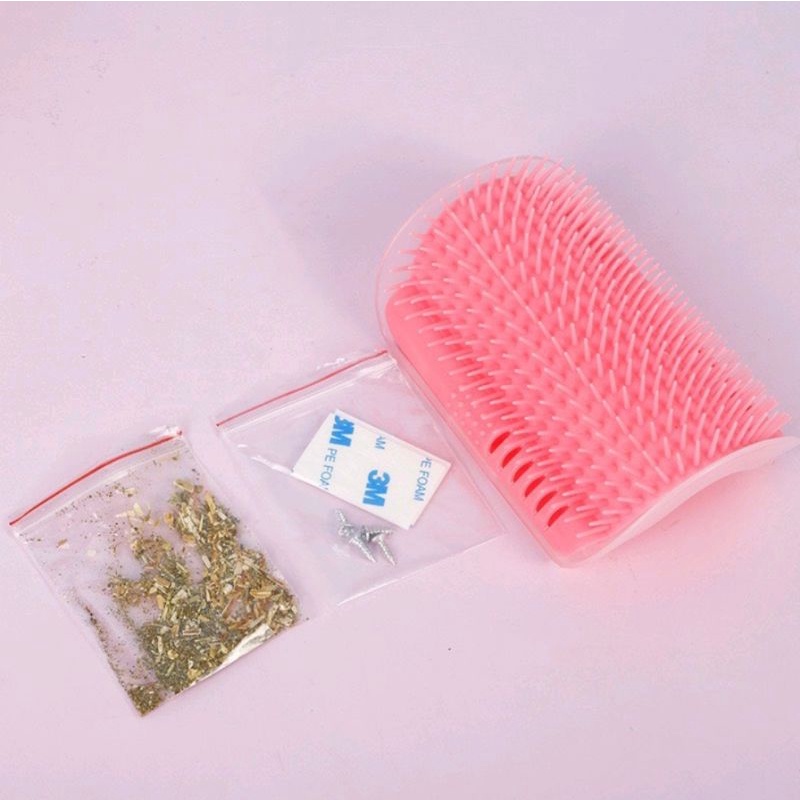 Lược Chải Lông Cho Mèo Gắn Góc Tường, Gom Lông Cho Thú Cưng Tiện Lợi