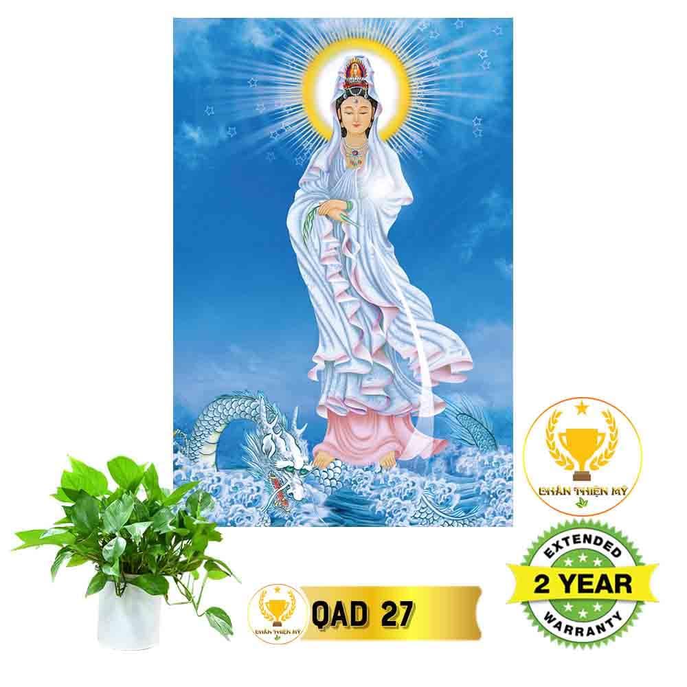 Tranh điện Quan Thế Âm Bồ Tát đứng QAD4