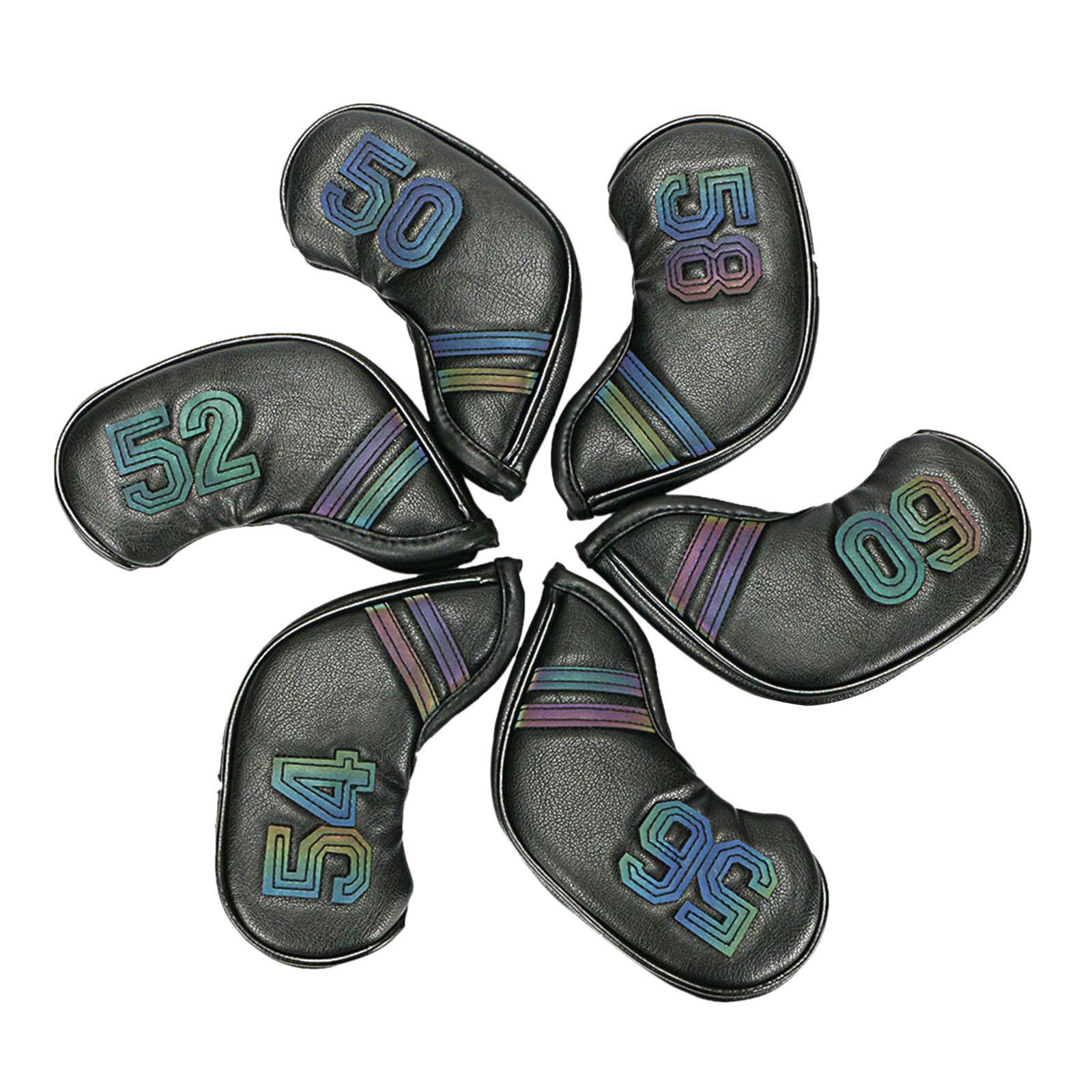 6x Golf Club Headcover Iron Head Covers, Protective Wedges Protection Guard for Men