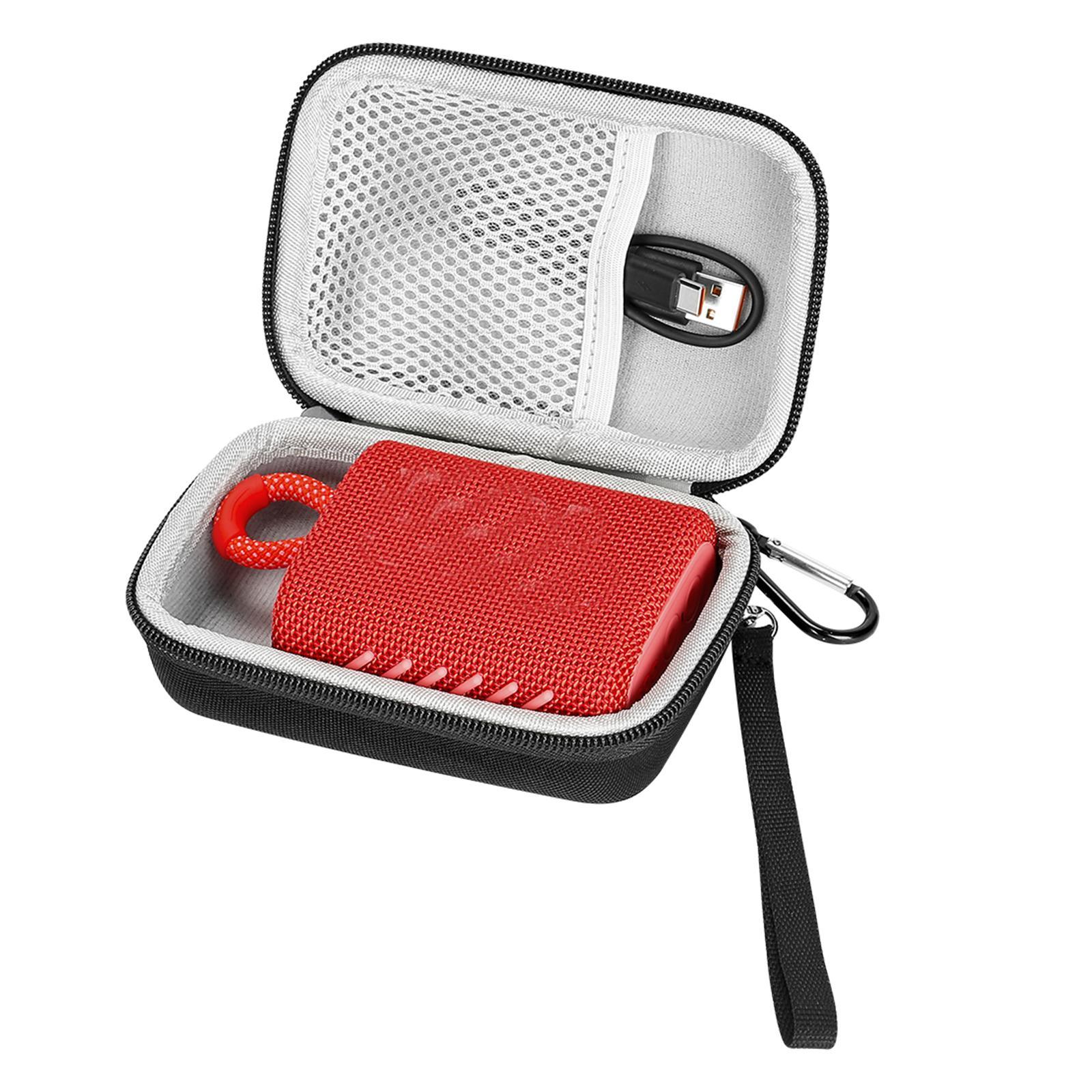 Case for GO3 Bluetooth Speaker, Hard Organizer Carry Travel Cover Storage Bag W/ Carabiner