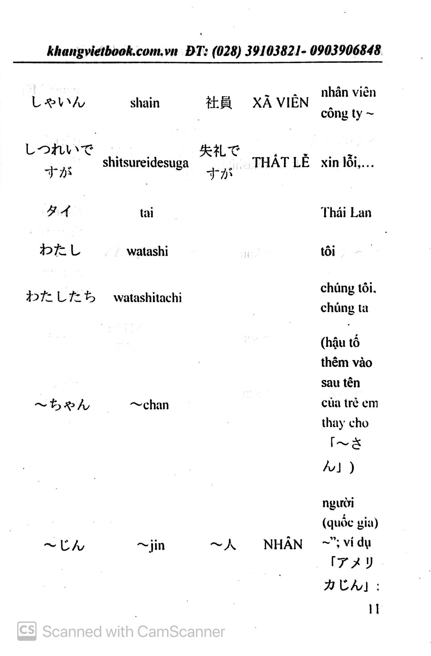 Sách Tự Học 10 Từ Vựng Tiếng Nhật Mỗi Ngày