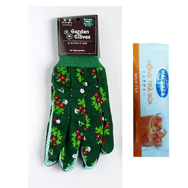 Găng Tay Làm Vườn Chống Trơn Trượt Nhật Bản + Tặng Hồng Trà Sữa  Maccaca 20g