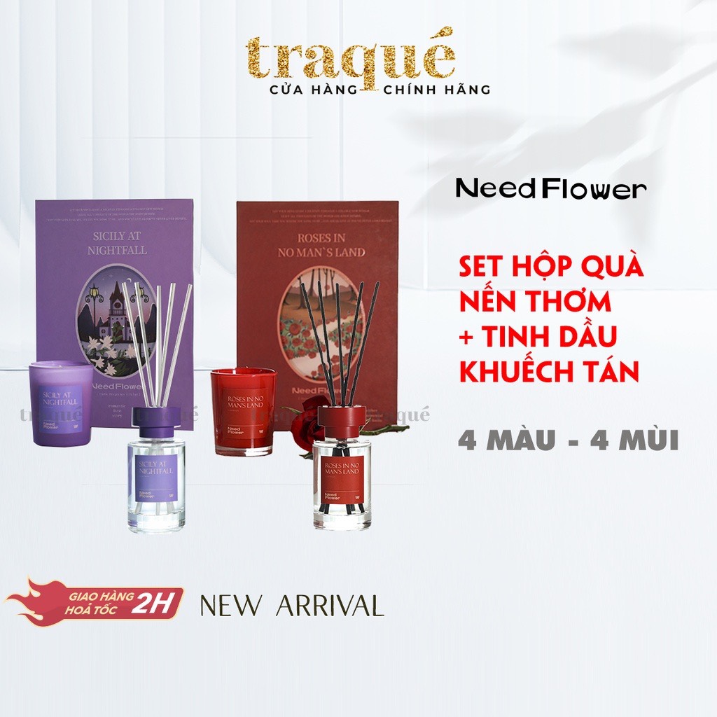 Set hộp quà nến thơm va tinh dầu khuếch tán
