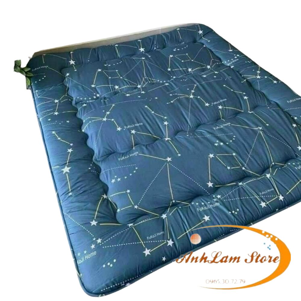 Đệm trải sàn, Nệm văn phòng, Nệm, Topper hàng xuất nhật gấp gọn đa năng đủ size màu ghi - Hàng chính hãng - 1m2 x 2m