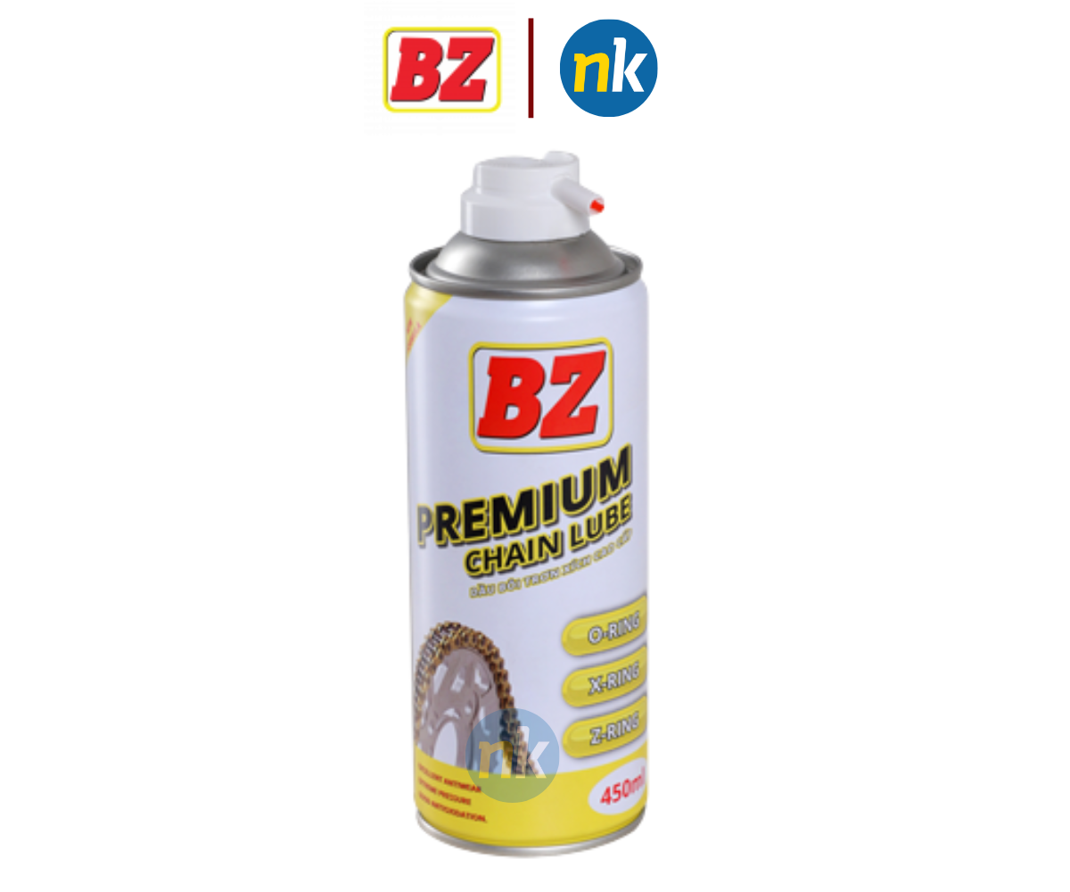 Chai xịt dưỡng sên Cao Cấp BZ Premium Chain Lube 450ml, xịt bảo dưỡng chống văng, dạng đậm đặc, bám dính bôi trơn tốt